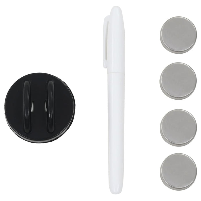 Lavagna magnetica da parete per scuola casa ufficio vetro 40 x 40 cm nera 02_0045501