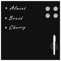 Lavagna magnetica da parete per scuola casa ufficio vetro 60 x 60 cm nera 02_0045512