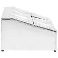 Supporto Gastronorm con 6 Contenitori GN 1/6 in Acciaio Inox 51224