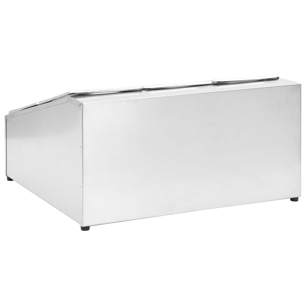 Supporto Gastronorm con 6 Contenitori GN 1/6 in Acciaio Inox 51224