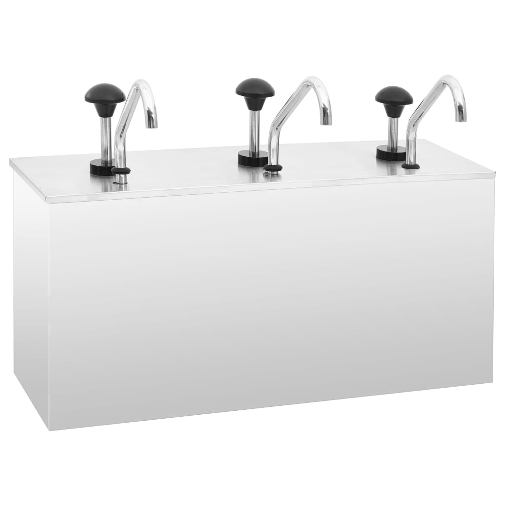 Distributore di Salsa in Acciaio Inossidabile 3 x 3,5 L cod mxl 68984