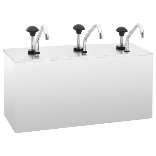 Distributore di Salsa in Acciaio Inossidabile 3 x 3,5 L cod mxl 68984