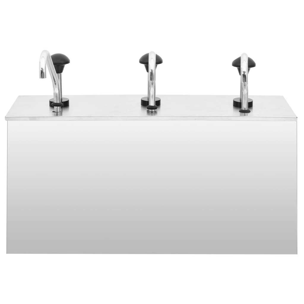 Distributore di Salsa in Acciaio Inossidabile 3 x 3,5 L cod mxl 68984