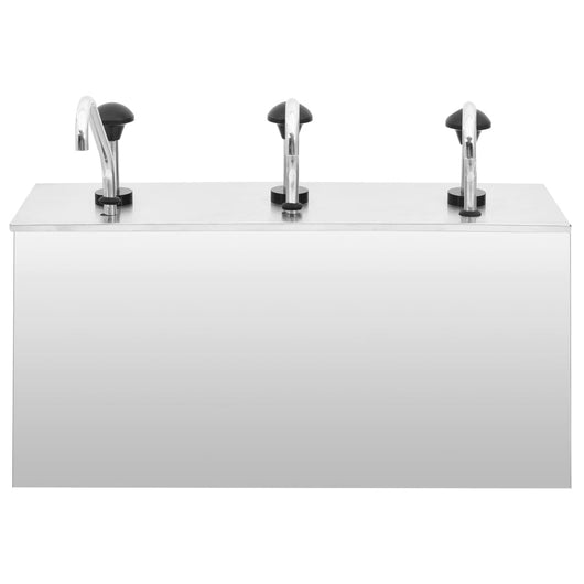 Distributore di Salsa in Acciaio Inossidabile 3 x 3,5 L cod mxl 68984