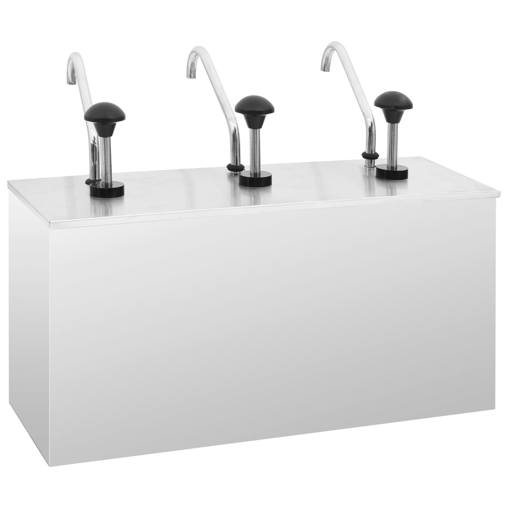 Distributore di Salsa in Acciaio Inossidabile 3 x 3,5 L cod mxl 68984