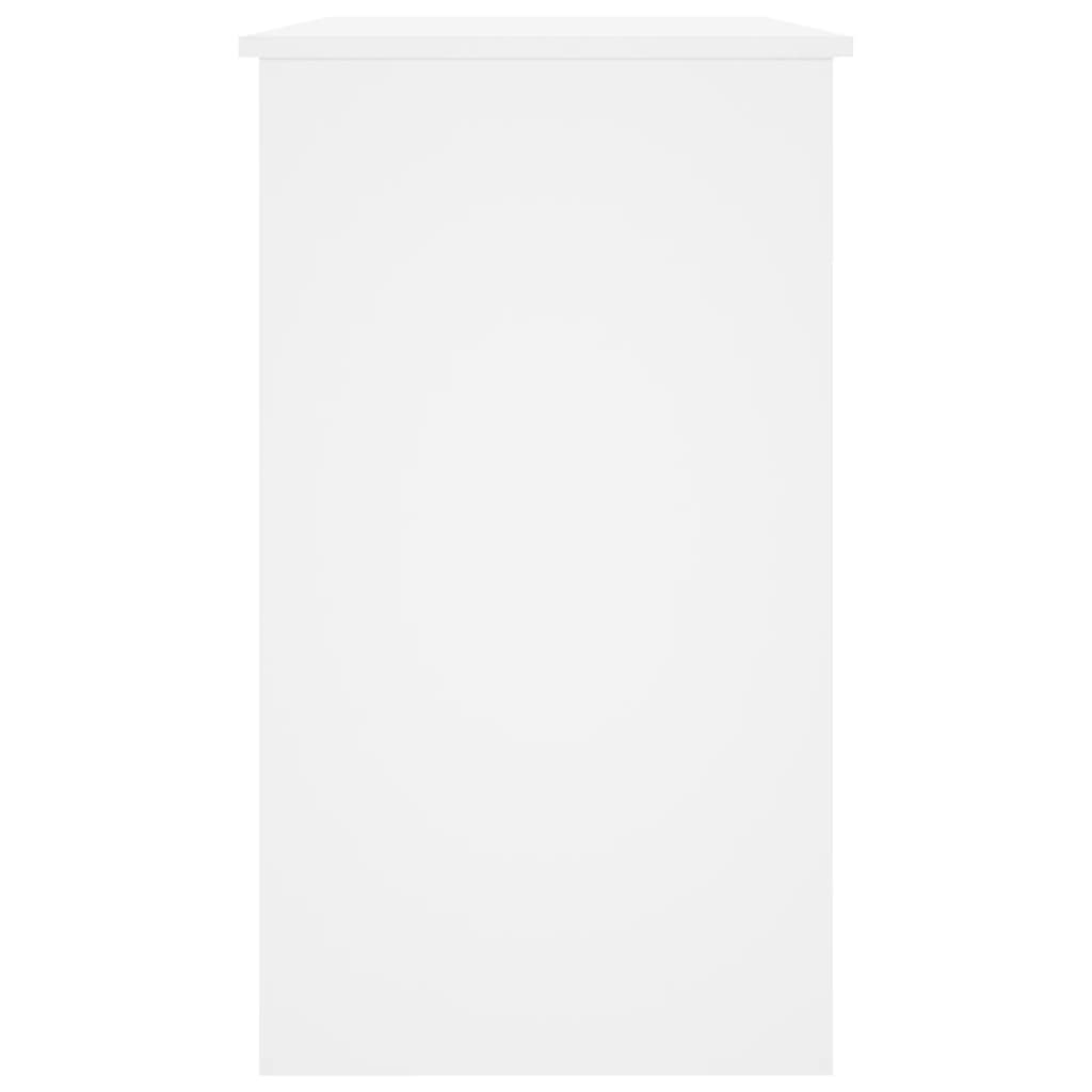 Scrivania tavolo postazione di lavoro mobile per computer studio 90 x 45 x 76 cm derivati ​​del legno bianco 02_0023528