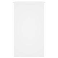 Scrivania tavolo postazione di lavoro mobile per computer studio 90 x 45 x 76 cm derivati ​​del legno bianco 02_0023528