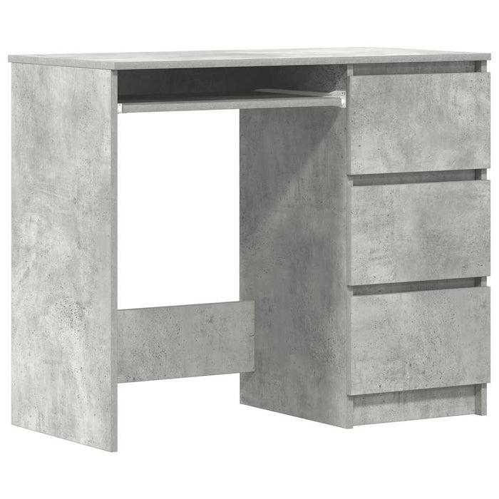 Scrivania Grigio Cemento 90x45x76 cm in Legno Multistrato