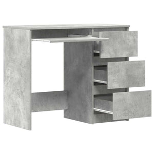 Scrivania Grigio Cemento 90x45x76 cm in Legno Multistrato 801377