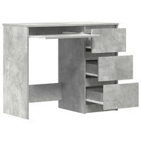 Scrivania Grigio Cemento 90x45x76 cm in Legno Multistrato