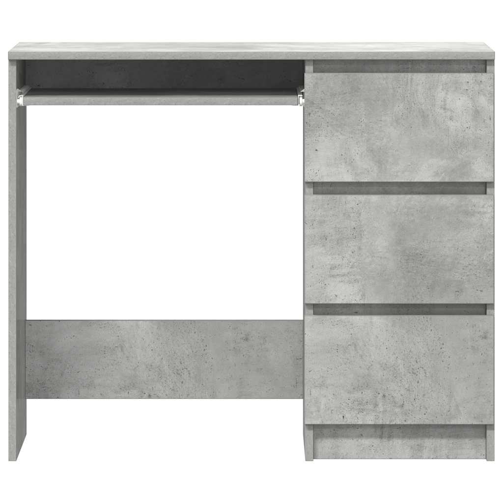 Scrivania Grigio Cemento 90x45x76 cm in Legno Multistrato