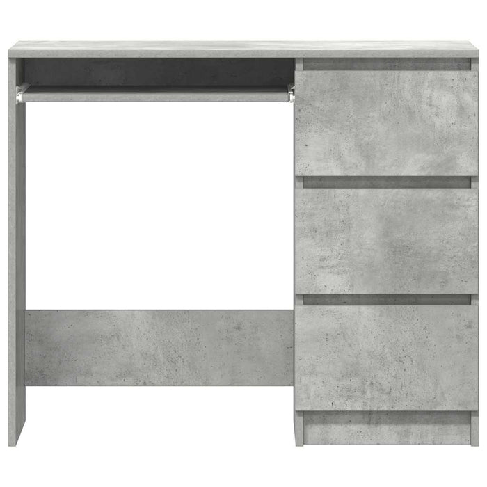 Scrivania Grigio Cemento 90x45x76 cm in Legno Multistrato