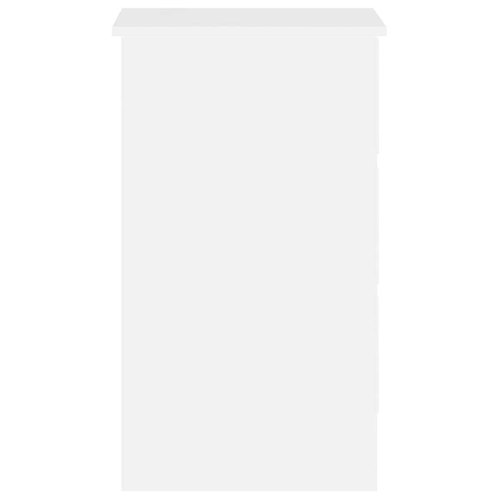 Scrivania Bianco Lucido 90x45x76 cm in Legno Multistrato 801379