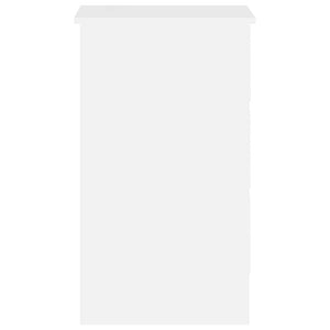 Scrivania Bianco Lucido 90x45x76 cm in Legno Multistrato 801379