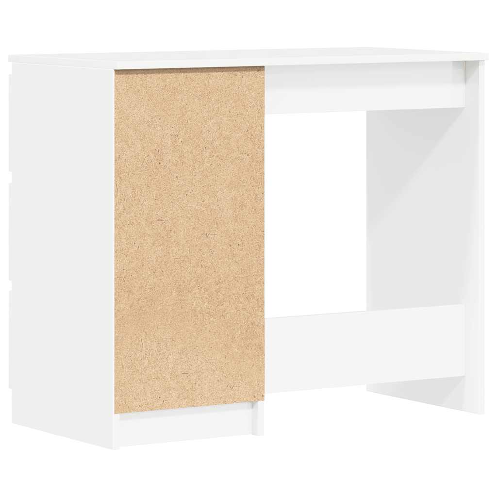 Scrivania Bianco Lucido 90x45x76 cm in Legno Multistrato 801379