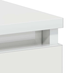 Scrivania Bianco Lucido 90x45x76 cm in Legno Multistrato 801379
