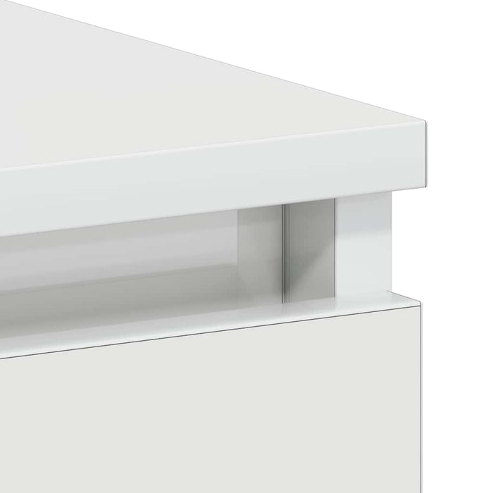 Scrivania Bianco Lucido 90x45x76 cm in Legno Multistrato 801379