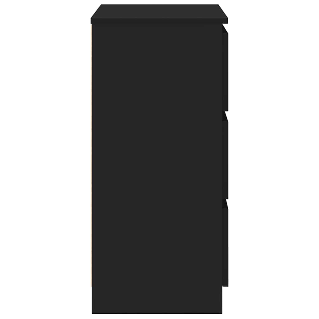 Credenza Nera 60x35x76 cm in Legno Multistrato 801383