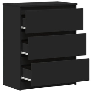 Credenza Nera 60x35x76 cm in Legno Multistrato 801383