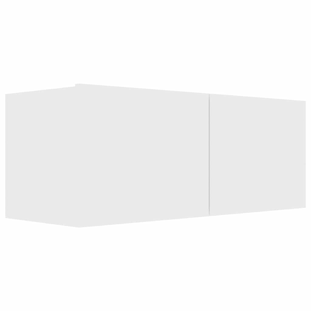 Mobile Porta TV Bianco 80x30x30 cm in Legno Multistrato