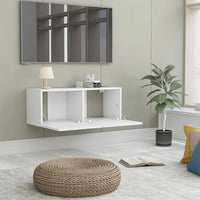 Mobile Porta TV Bianco 80x30x30 cm in Legno Multistrato