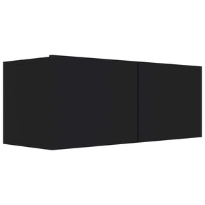 Mobile Porta TV Nero 80x30x30 cm in Legno Multistrato 801473