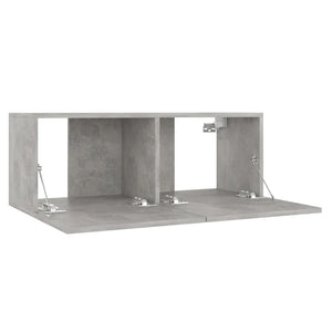 Mobile Porta TV Grigio Cemento 80x30x30 cm in Legno Multistrato 801476