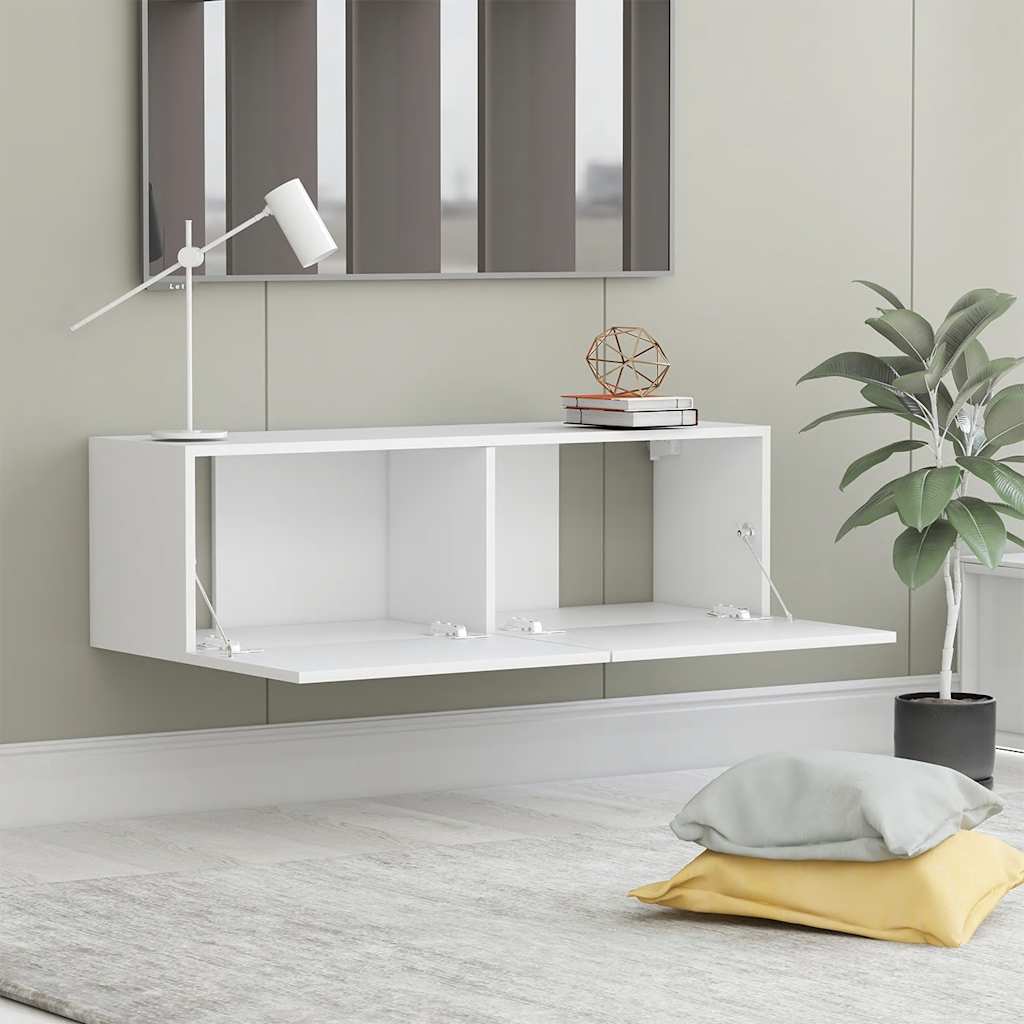 Mobile Porta TV-Mobile per TV-Credenza TV Bianco 100x30x30 cm in Legno Multistrato