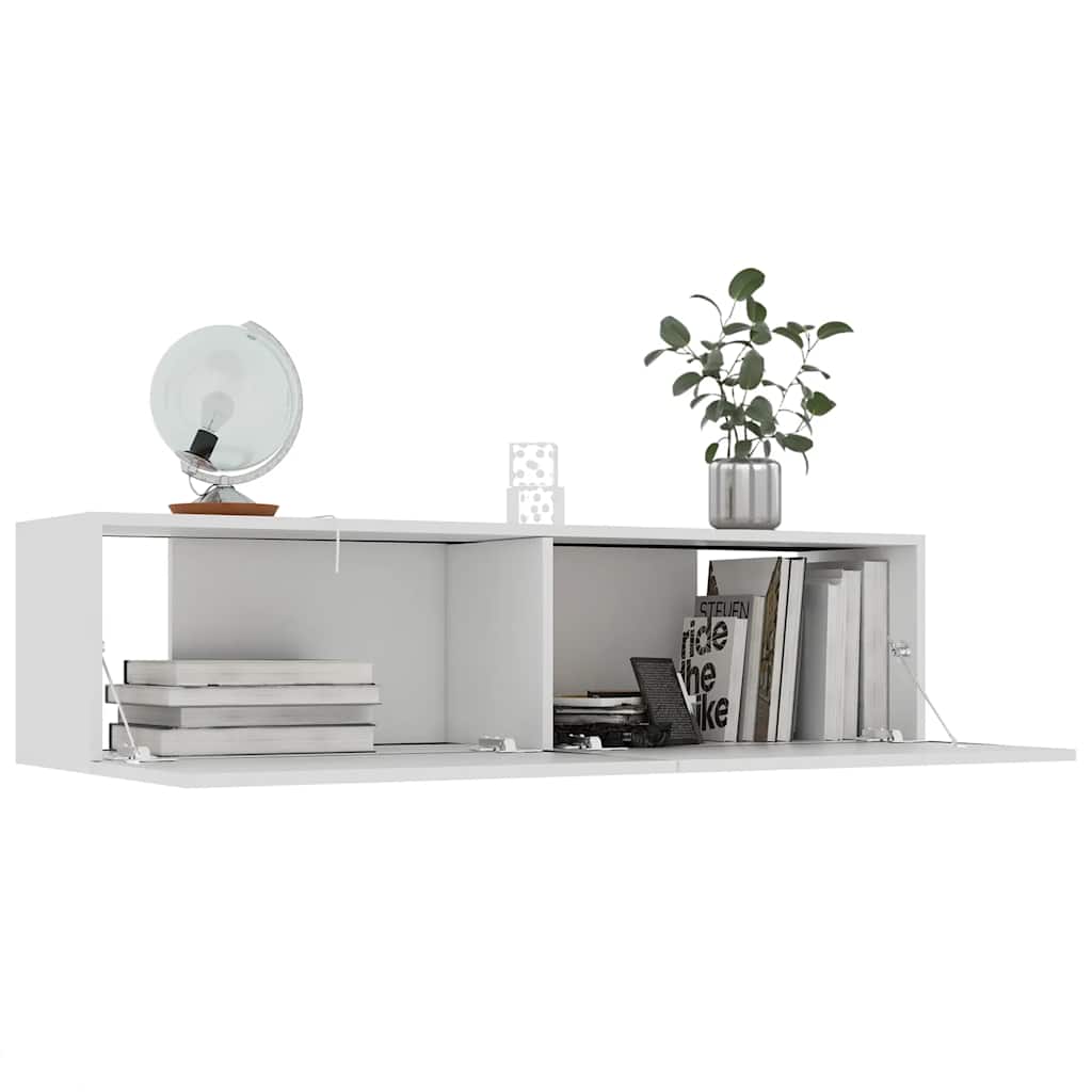 Mobile Porta TV Bianco 120x30x30 cm in Legno Multistrato 801490