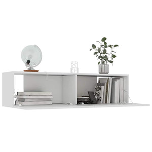 Mobile Porta TV Bianco 120x30x30 cm in Legno Multistrato 801490