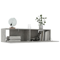 Mobile Porta TV Grigio Cemento 120x30x30cm in Legno Multistrato 801494