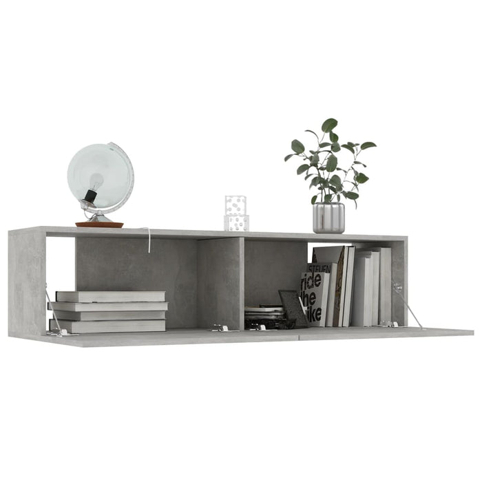 Mobile Porta TV Grigio Cemento 120x30x30cm in Legno Multistrato 801494
