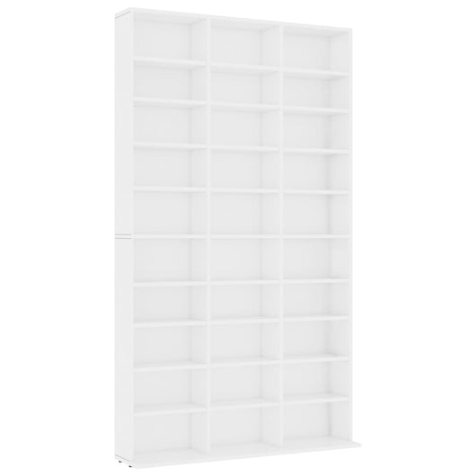Armadietto TV Bianco 102x16x177,5 cm in Legno Multistrato 801778