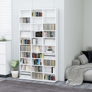 Armadietto TV-Libreria Bianco 102x16x177,5 cm in Legno Multistrato