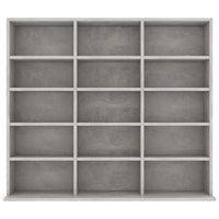 Mobile Porta CD Grigio Cemento 102x23x89,5 cm Legno Multistrato 801791