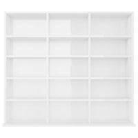 Armadio Porta CD Bianco Lucido 102x23x89,5 cm in Truciolato cod mxl 78129