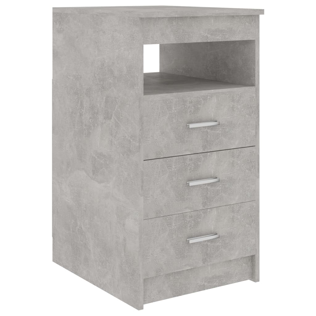Cassettiera Grigio Cemento 40x50x76 cm in Legno Multistrato 801809