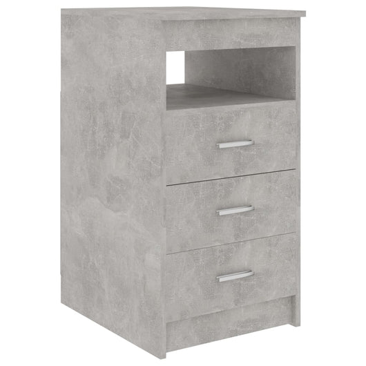 Cassettiera Grigio Cemento 40x50x76 cm in Legno Multistrato 801809
