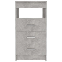 Cassettiera Grigio Cemento 40x50x76 cm in Legno Multistrato 801809
