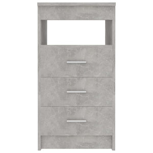 Cassettiera Grigio Cemento 40x50x76 cm in Legno Multistrato 801809