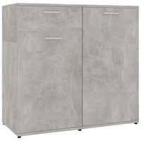 Credenza Grigio Cemento 80x36x75 cm in Legno Multistrato 801827