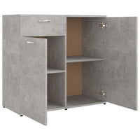 Credenza Grigio Cemento 80x36x75 cm in Legno Multistrato 801827