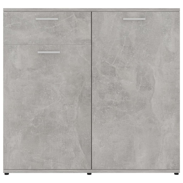 Credenza Grigio Cemento 80x36x75 cm in Legno Multistrato 801827