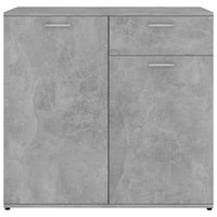 Credenza Grigio Cemento 80x36x75 cm in Legno Multistrato 801836