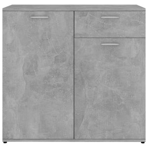 Credenza Grigio Cemento 80x36x75 cm in Legno Multistrato 801836