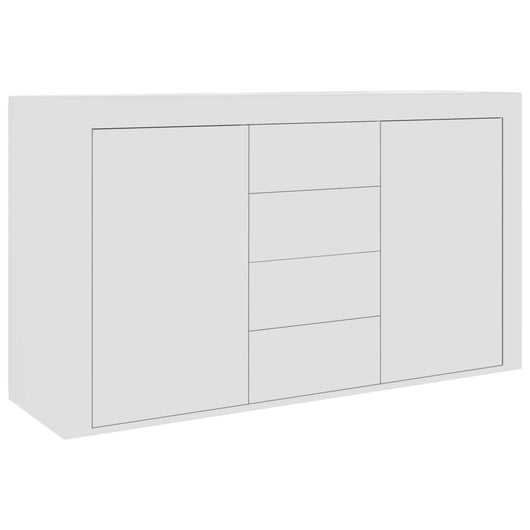 Credenza Bianca 120x36x69 cm in Legno Multistrato 801841