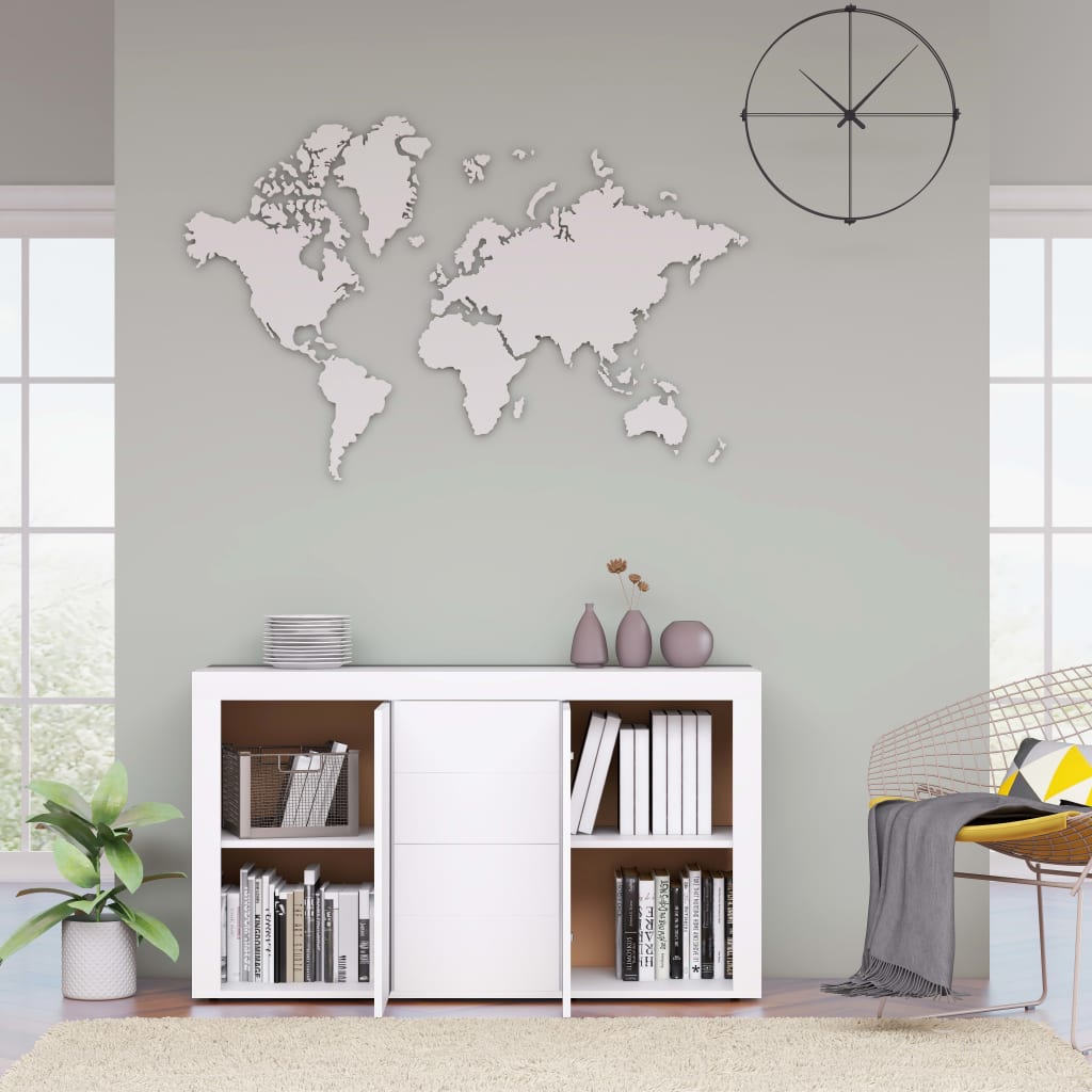 Credenza Bianca 120x36x69 cm in Legno Multistrato 801841