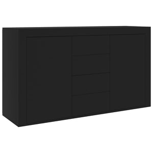 Credenza Nera 120x36x69 cm in Truciolato