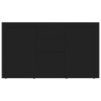 Credenza Nera 120x36x69 cm in Legno Multistrato 801842