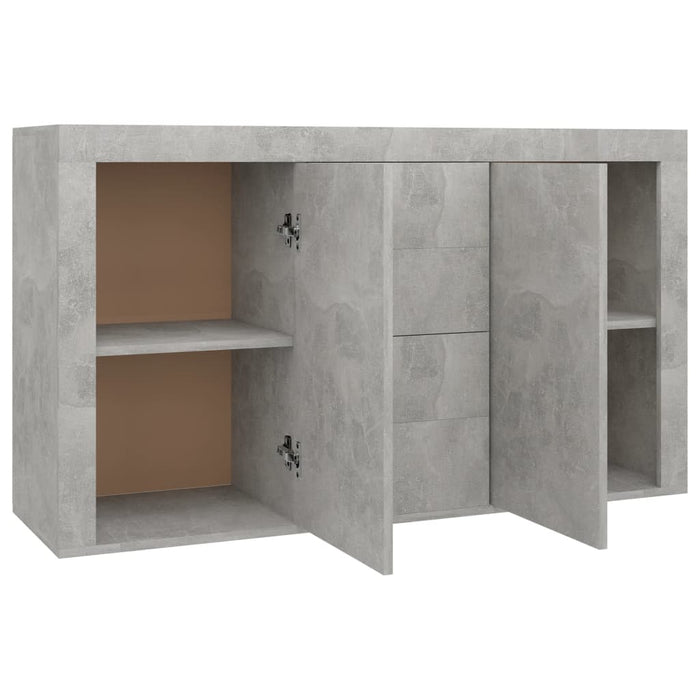 Credenza Grigio Cemento 120x36x69 cm in Legno Multistrato 801845